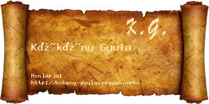 Kökény Gyula névjegykártya